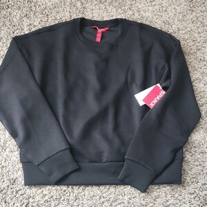 NWT spanx Airessentials Womens Crewneck Black Medium Sweatshirt